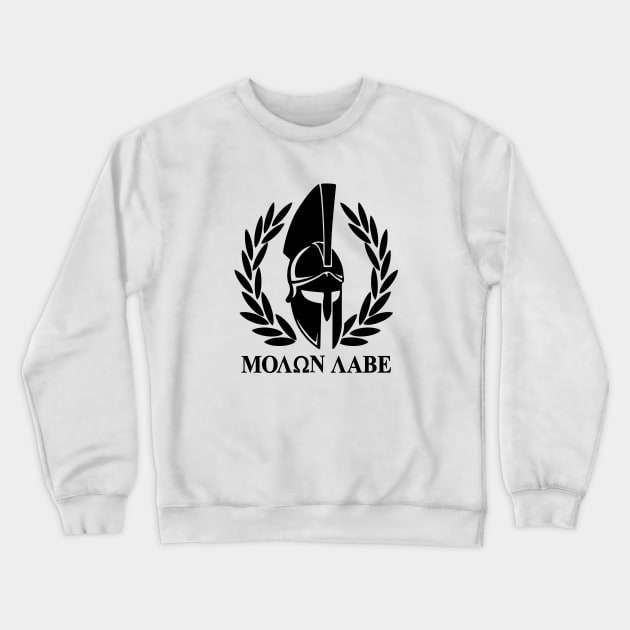 Mod.3 Molon Labe Greek Spartan Crewneck Sweatshirt by parashop